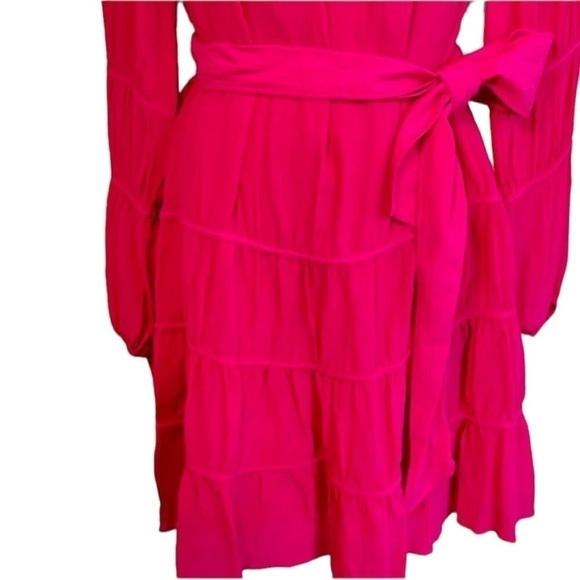 NEW Marie Oliver Suni Hot Pink Tiered Dress Size Small - Picture 9 of 10